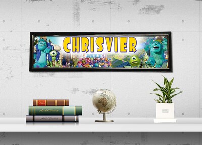 Monsters University - Personalized Poster with Your Name, Birthday Banner, Custom Wall Décor, Wall Art - image2